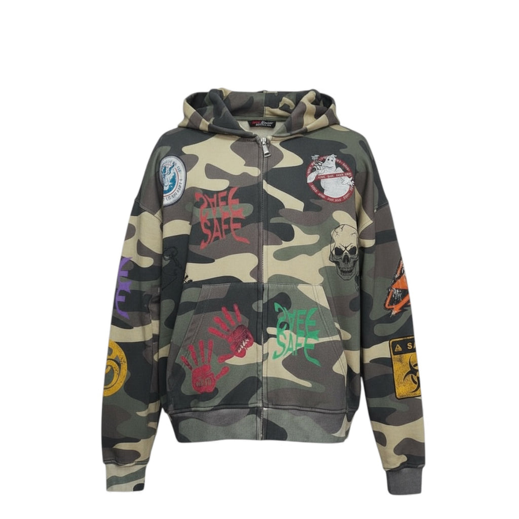 Multi Logo Camo SAEF HOODIE