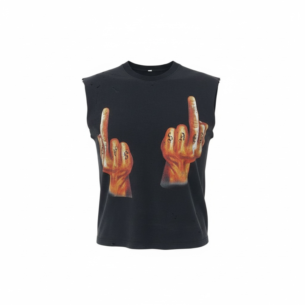 SAEF F U SLEEVELESS TEE
